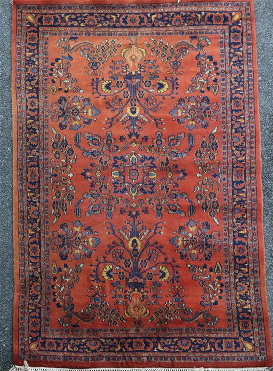 A Persian rug, 9ft by 6ft.